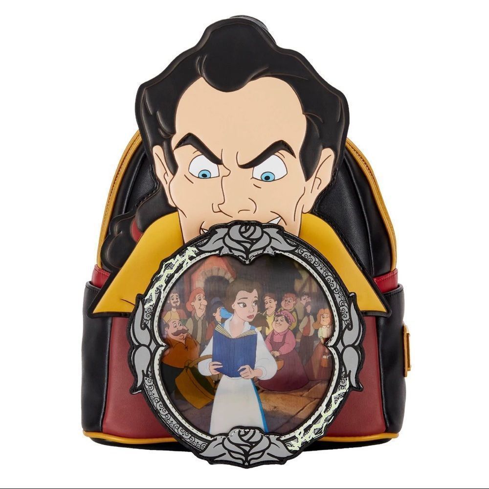 COPY - Loungefly Disney Beauty and the Beast Gaston Villains Backpack NWT